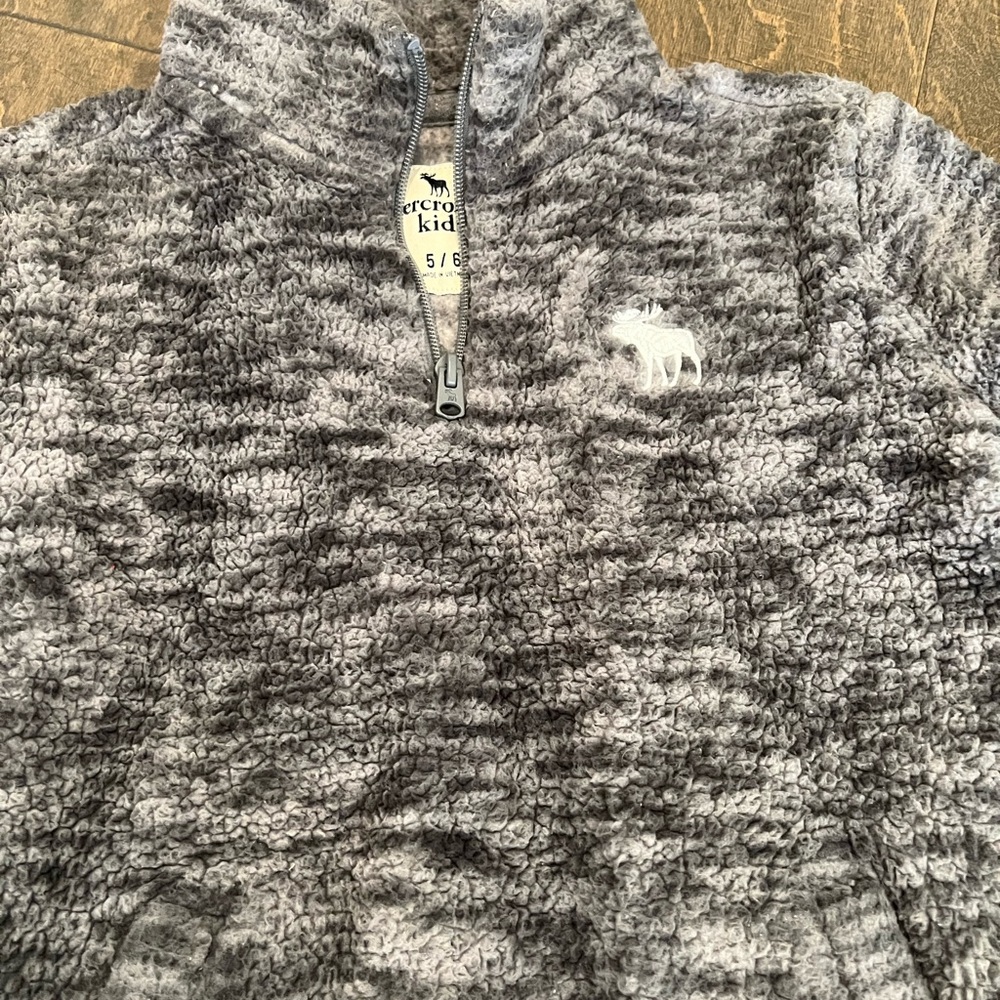 Abercrombie Kids Charcoal Zip-Up Sweater